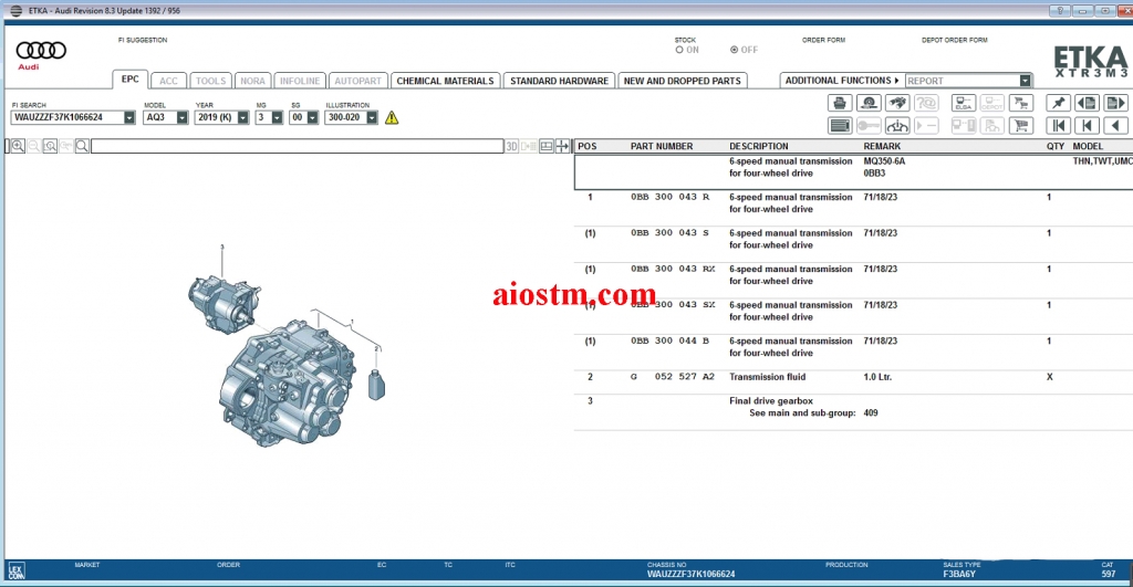 ETKA Volkswagen,Seat,Skoda,Audi Spare Parts Catalog AiostmAll Data Repair Car Truck