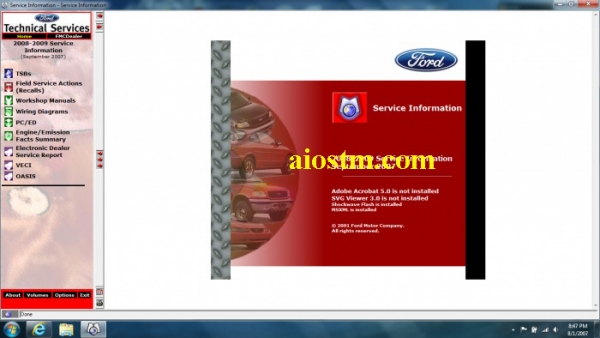 Ford Service Information DVD 2