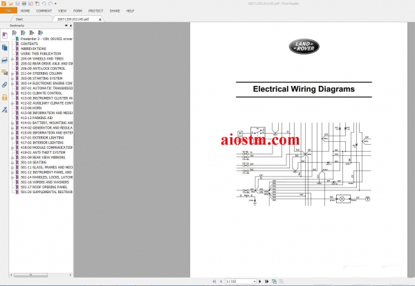 Land Rover – Range Rover Electrical Wiring Diagram Guides 1995-2015 3